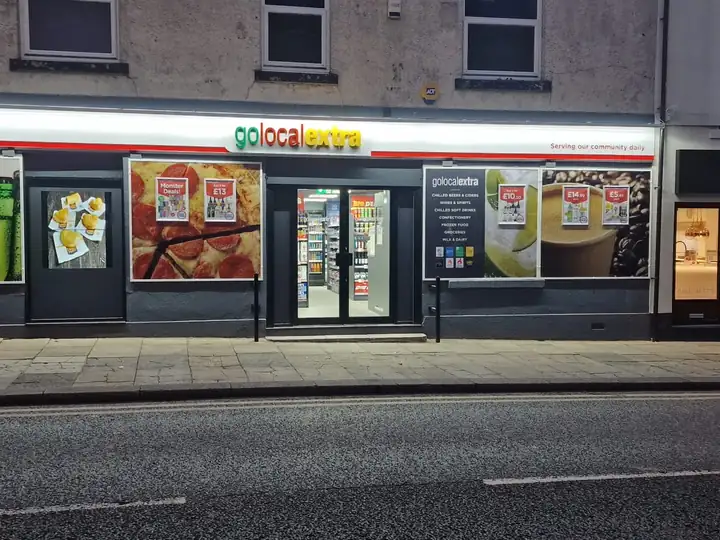 Shop front of a newly fitted convenience store